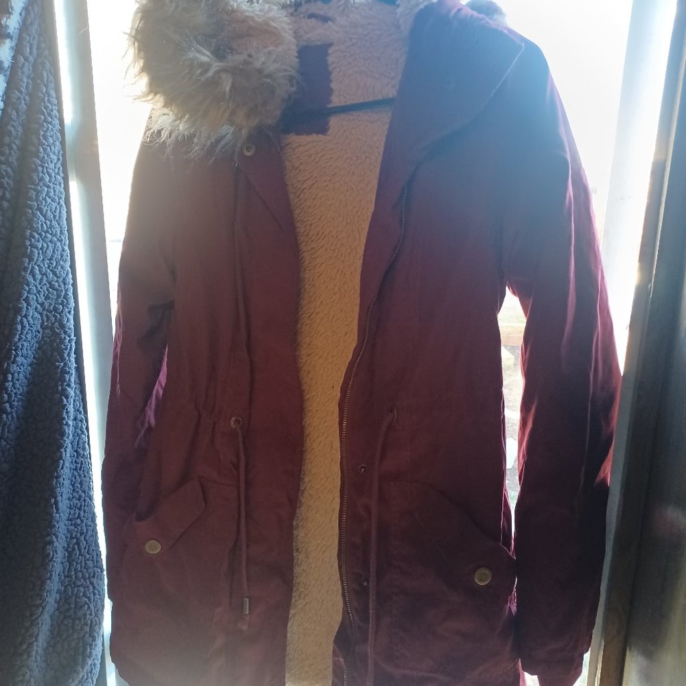 Aeropostle Canvas Fur hooded Jacket